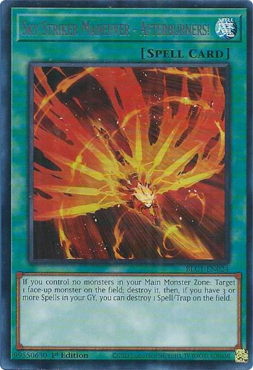Sky Striker Maneuver - Afterburners! (Silver) [BLC1-EN024] Ultra Rare | Black Swamp Games