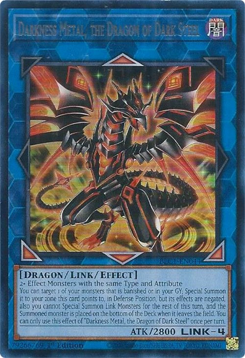 Darkness Metal, the Dragon of Dark Steel (Silver) [BLC1-EN044] Ultra Rare | Black Swamp Games