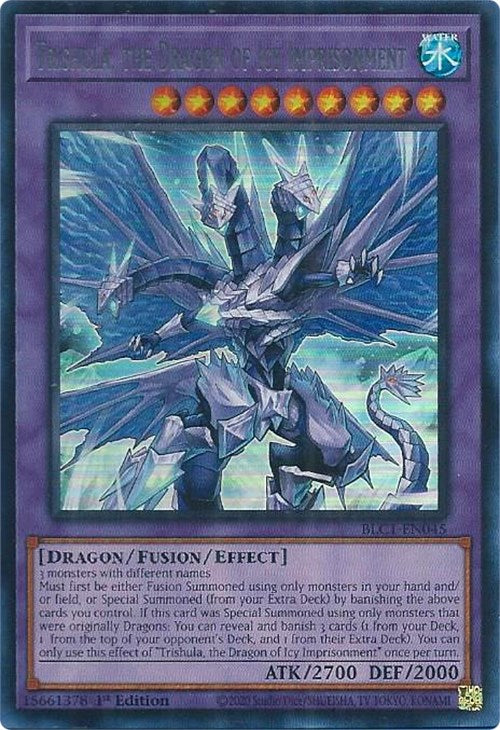 Trishula, the Dragon of Icy Imprisonment (Silver) [BLC1-EN045] Ultra Rare | Black Swamp Games