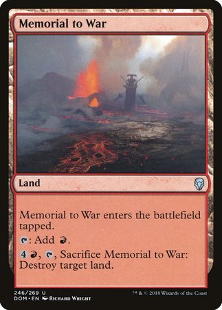 Memorial to War [Dominaria] | Black Swamp Games