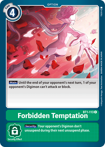 Forbidden Temptation [BT1-113] [Release Special Booster Ver.1.0] | Black Swamp Games