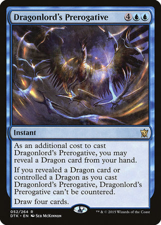 Dragonlord's Prerogative [Dragons of Tarkir] | Black Swamp Games