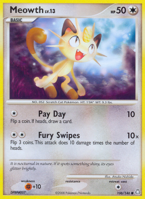 Meowth (106/146) [Diamond & Pearl: Legends Awakened] | Black Swamp Games