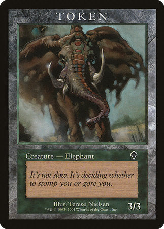 Elephant Token (Invasion) [Magic Player Rewards 2001] | Black Swamp Games