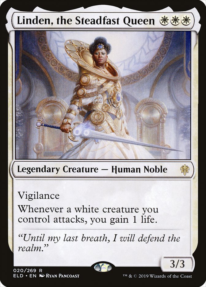 Linden, the Steadfast Queen [Throne of Eldraine] | Black Swamp Games