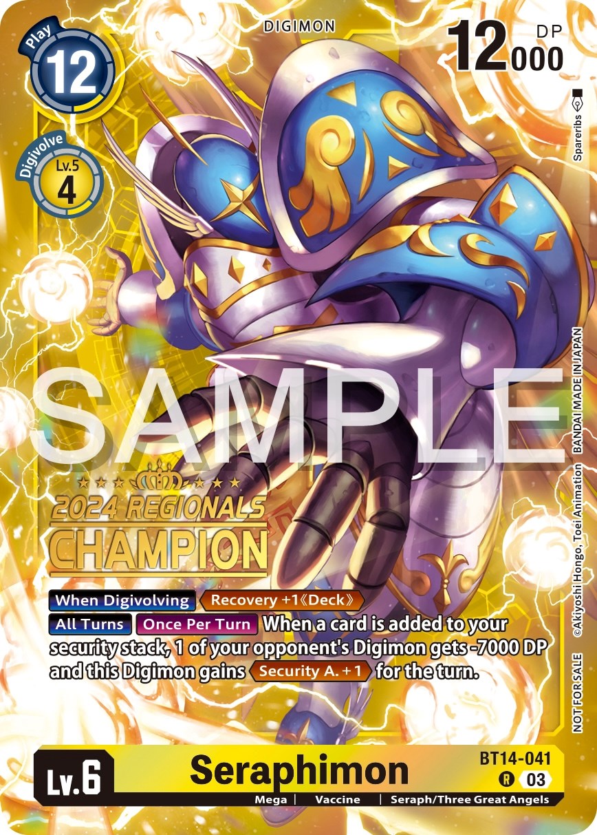Seraphimon [BT14-041] (2024 Regionals Champion) [Blast Ace Promos] | Black Swamp Games