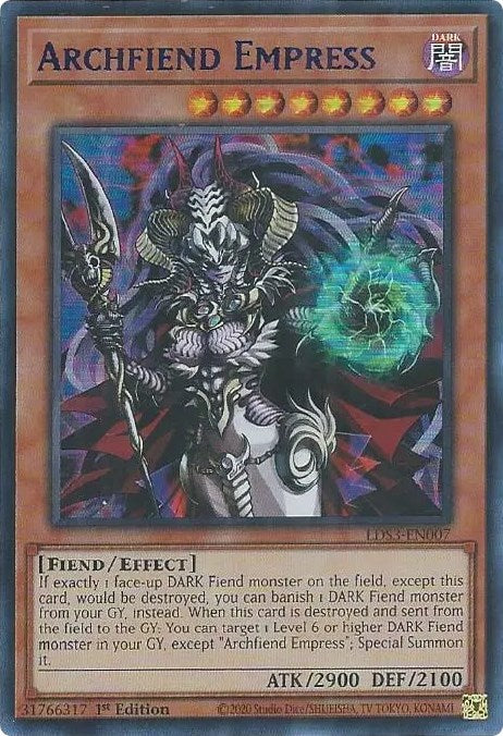 Archfiend Empress (Blue) [LDS3-EN007] Ultra Rare | Black Swamp Games