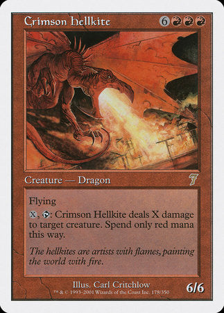 Crimson Hellkite [Seventh Edition] | Black Swamp Games