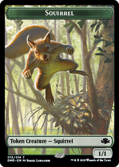 Zombie // Squirrel Double-Sided Token [Dominaria Remastered Tokens] | Black Swamp Games