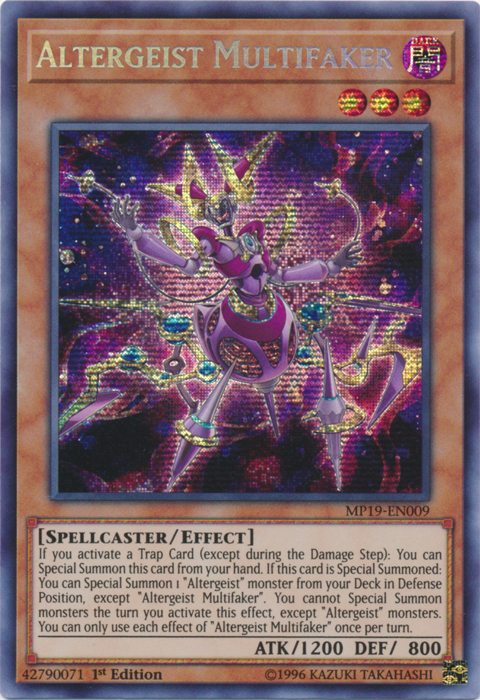 Altergeist Multifaker [MP19-EN009] Prismatic Secret Rare | Black Swamp Games