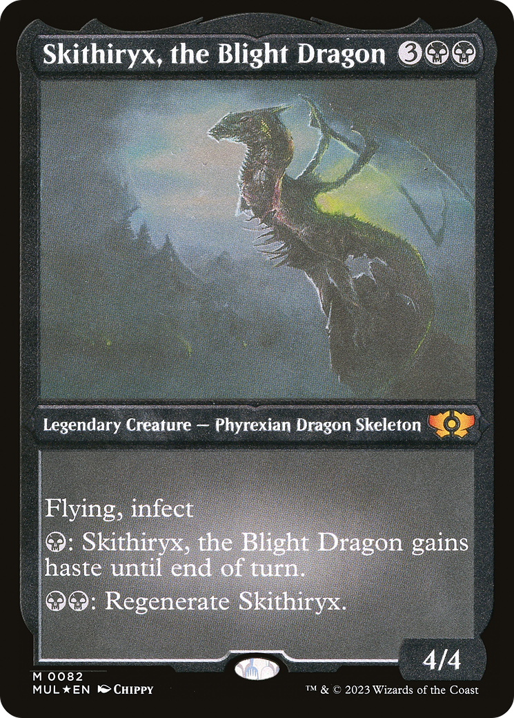 Skithiryx, the Blight Dragon (Foil Etched) [Multiverse Legends] | Black Swamp Games