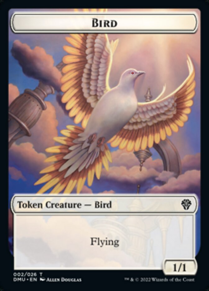 Bird (002) // Treasure Double-sided Token [Dominaria United Tokens] | Black Swamp Games