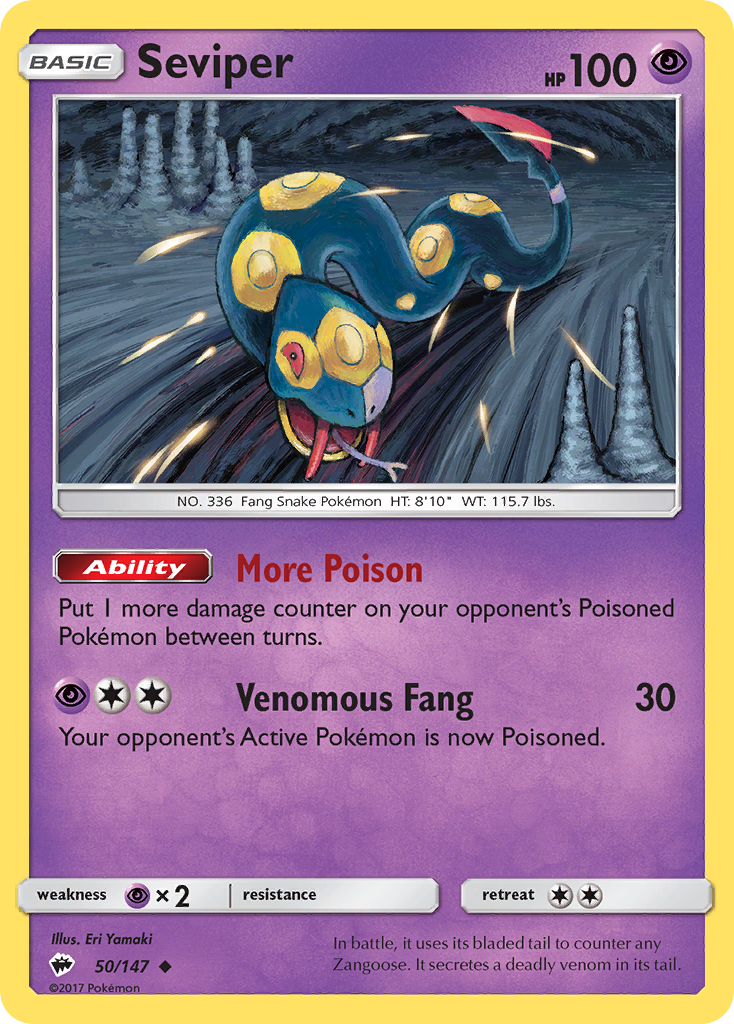 Seviper (50/147) [Sun & Moon: Burning Shadows] | Black Swamp Games