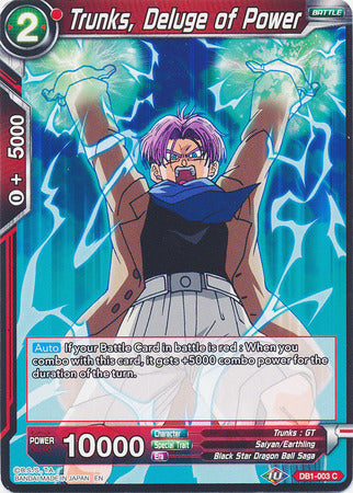 Trunks, Deluge of Power (DB1-003) [Dragon Brawl] | Black Swamp Games