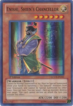 Enishi, Shien's Chancellor [LCGX-EN241] Super Rare | Black Swamp Games