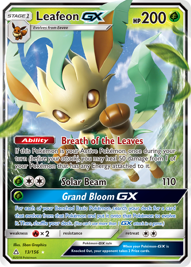 Leafeon GX (13/156) [Sun & Moon: Ultra Prism] | Black Swamp Games