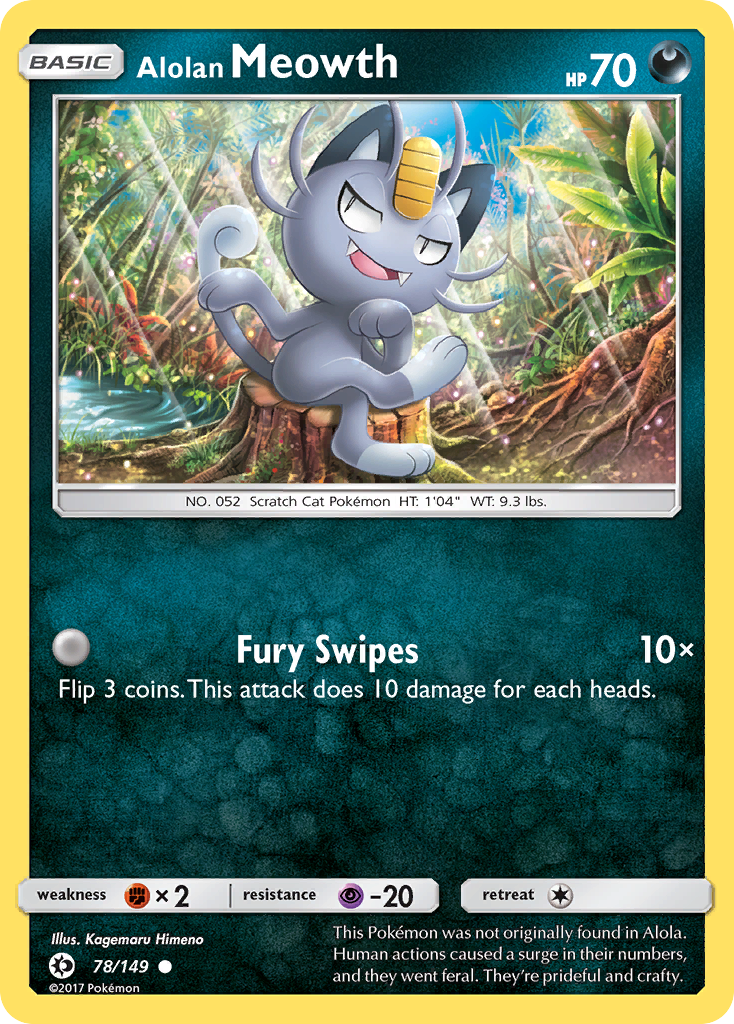 Alolan Meowth (78/149) [Sun & Moon: Base Set] | Black Swamp Games