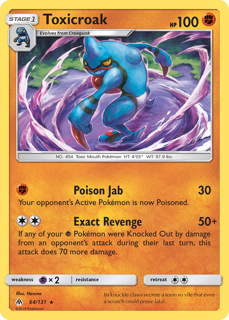 Toxicroak (64/131) [Sun & Moon: Forbidden Light] | Black Swamp Games