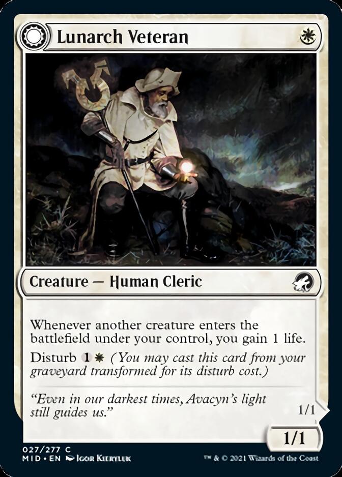 Lunarch Veteran // Luminous Phantom [Innistrad: Midnight Hunt] | Black Swamp Games
