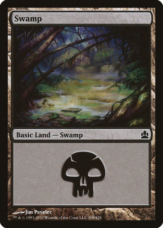 Swamp (309) [Commander 2011] | Black Swamp Games