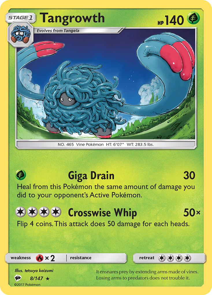Tangrowth (8/147) [Sun & Moon: Burning Shadows] | Black Swamp Games