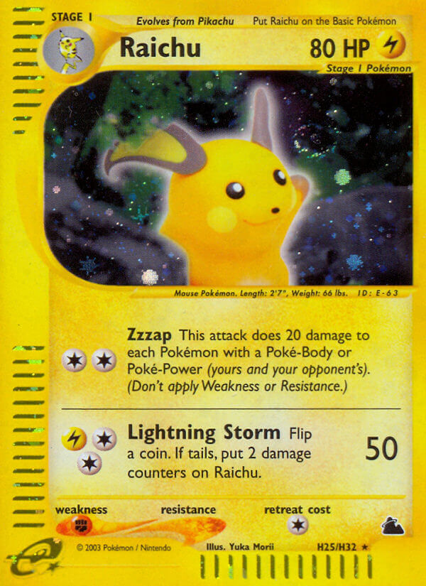 Raichu (H25/H32) [Skyridge] | Black Swamp Games