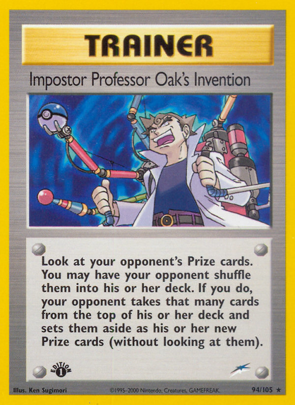 Impostor Professor Oak's Invention (94/105) [Neo Destiny 1st Edition] | Black Swamp Games