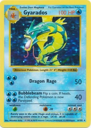 Gyarados (6/102) [Base Set Shadowless Unlimited] | Black Swamp Games