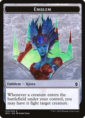 Emblem - Kiora, Master of the Depths [Battle for Zendikar Tokens] | Black Swamp Games