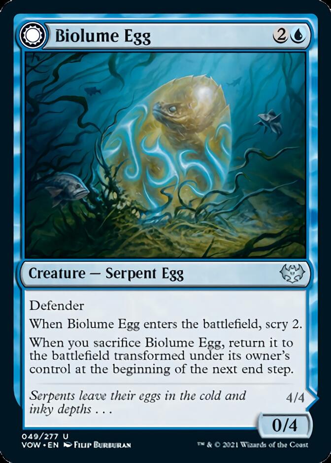 Biolume Egg // Biolume Serpent [Innistrad: Crimson Vow] | Black Swamp Games