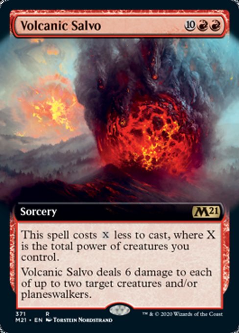 Volcanic Salvo (Extended Art) [Core Set 2021] | Black Swamp Games