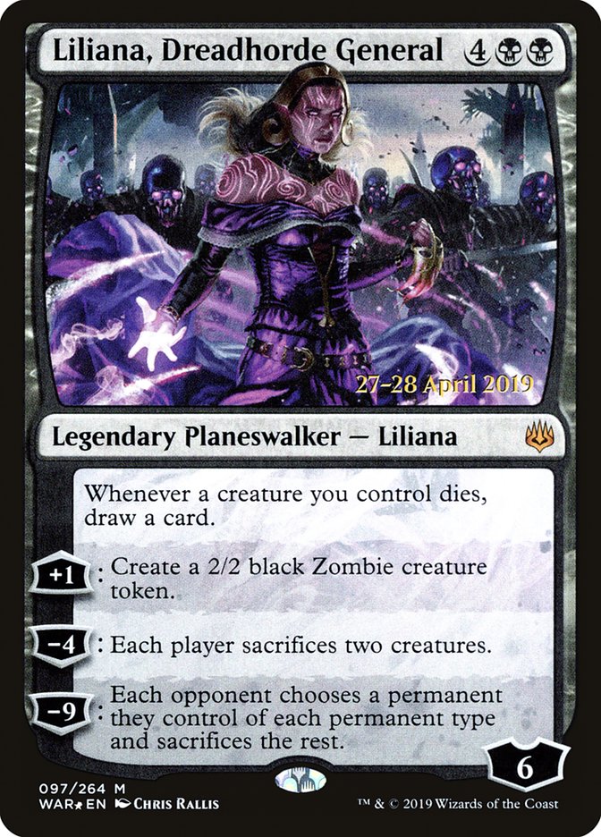Liliana, Dreadhorde General  [War of the Spark Prerelease Promos] | Black Swamp Games