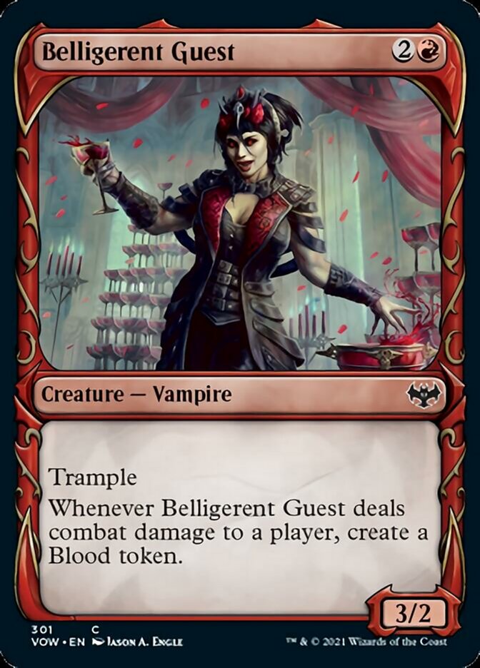 Belligerent Guest (Showcase Fang Frame) [Innistrad: Crimson Vow] | Black Swamp Games