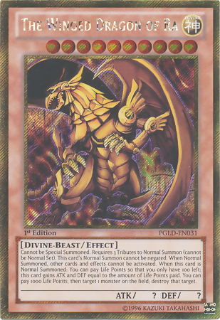 The Winged Dragon of Ra [PGLD-EN031] Gold Secret Rare | Black Swamp Games