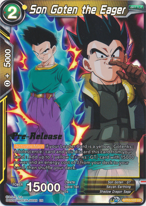 Son Goten the Eager (BT10-102) [Rise of the Unison Warrior Prerelease Promos] | Black Swamp Games