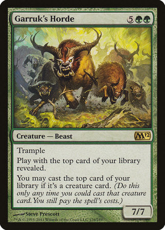 Garruk's Horde [Magic 2012] | Black Swamp Games