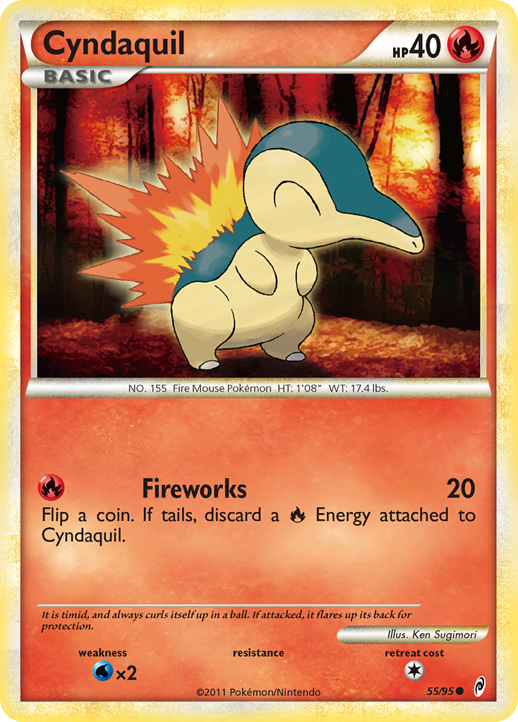 Cyndaquil (55/95) [HeartGold & SoulSilver: Call of Legends] | Black Swamp Games