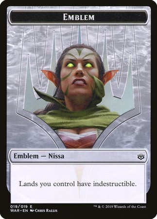 Emblem - Nissa, Who Shakes the World [War of the Spark Tokens] | Black Swamp Games