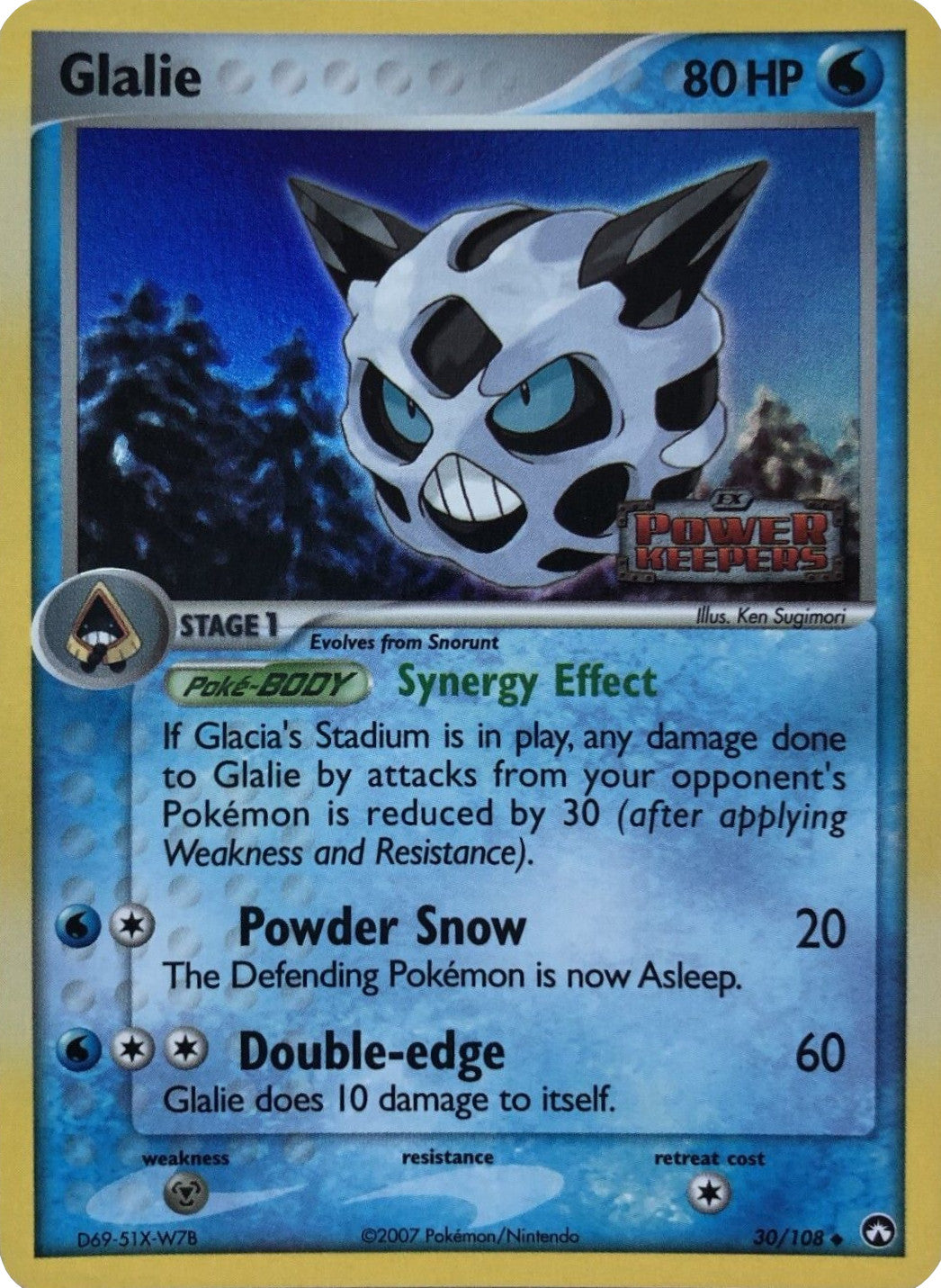 Glalie (30/108) (Stamped) [EX: Power Keepers] | Black Swamp Games