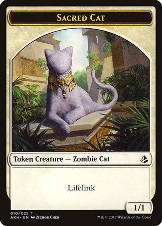 Sacred Cat Token [Amonkhet Tokens] | Black Swamp Games