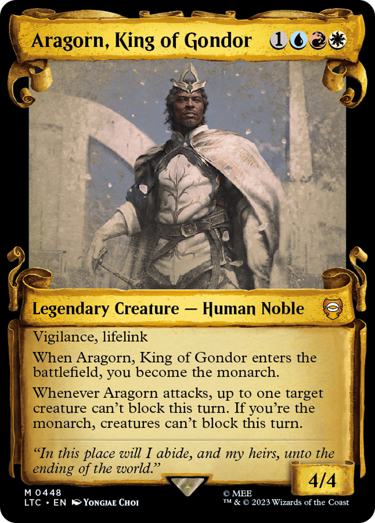 Aragorn, King of Gondor [The Lord of the Rings: Tales of Middle-Earth Commander Showcase Scrolls] | Black Swamp Games