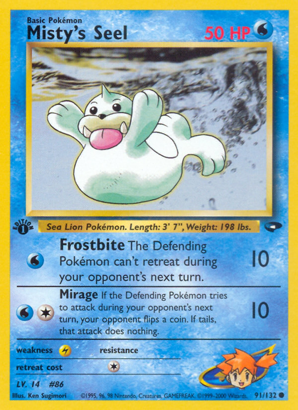 Misty's Seel (91/132) [Gym Challenge 1st Edition] | Black Swamp Games