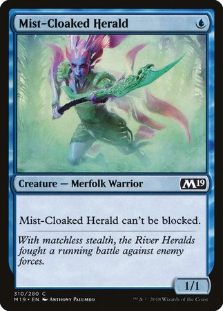 Mist-Cloaked Herald [Core Set 2019] | Black Swamp Games