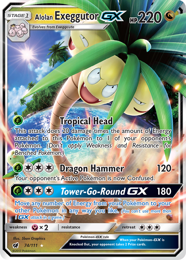 Alolan Exeggutor GX (74/111) [Sun & Moon: Crimson Invasion] | Black Swamp Games