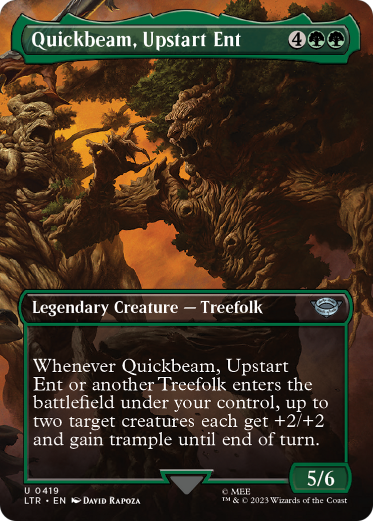 Quickbeam, Upstart Ent (Borderless Alternate Art) [The Lord of the Rings: Tales of Middle-Earth] | Black Swamp Games