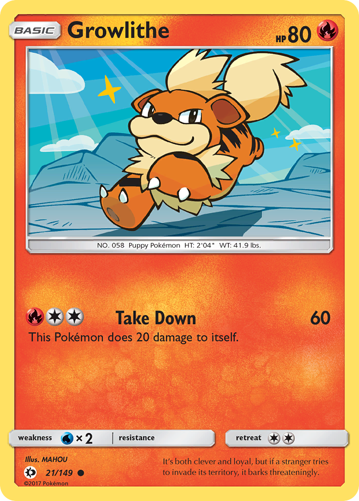 Growlithe (21/149) [Sun & Moon: Base Set] | Black Swamp Games