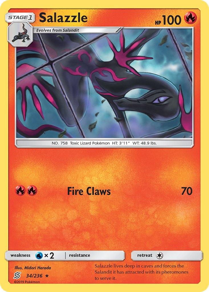 Salazzle (34/236) [Sun & Moon: Unified Minds] | Black Swamp Games