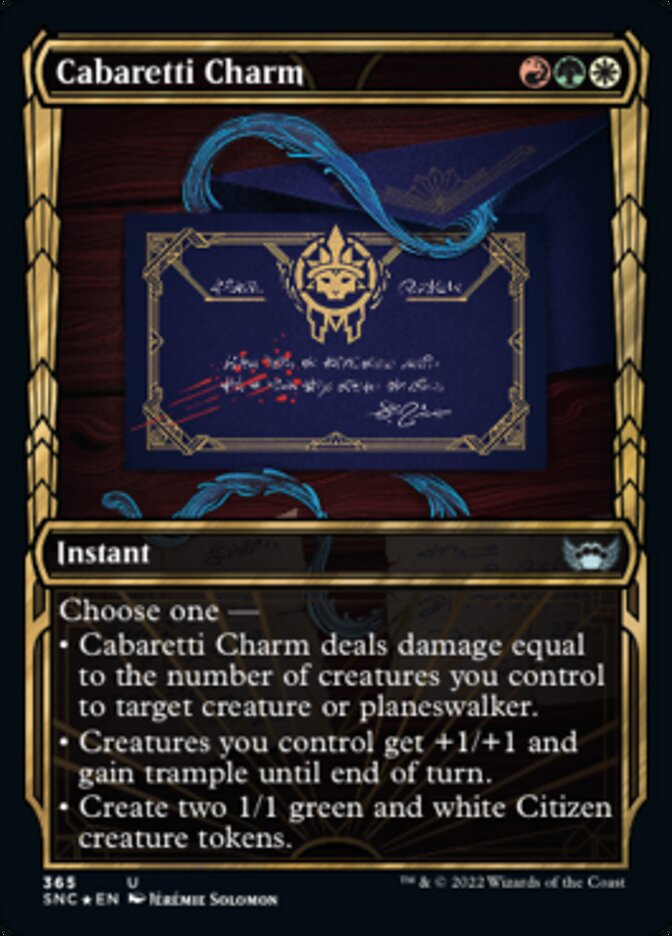 Cabaretti Charm (Showcase Golden Age Gilded Foil) [Streets of New Capenna] | Black Swamp Games