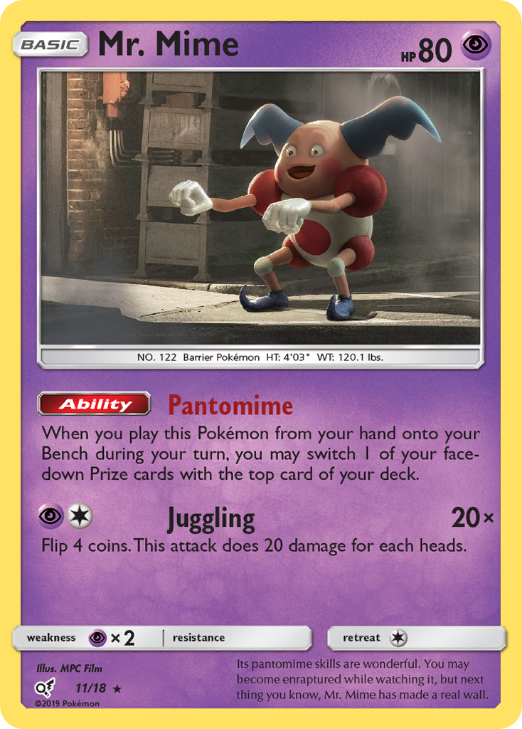 Mr. Mime (11/18) [Sun & Moon: Detective Pikachu] | Black Swamp Games