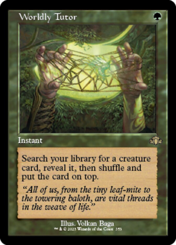 Worldly Tutor (Retro) [Dominaria Remastered] | Black Swamp Games